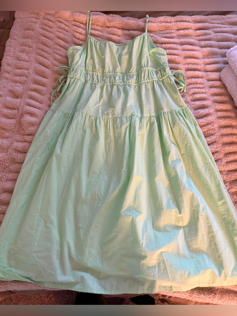 Universal Thread Mint Green Tiered Spaghetti Strap Dress